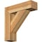 Ekena Millwork Traditional Block Rough Sawn Bracket w/ Offset Brace, Western Red Cedar, 8"W x 28"D x 28"H BKT0806X28X28TRA05RWR - alternate 1